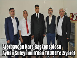 Süleymanlı’dan TADDEF’e Ziyaret