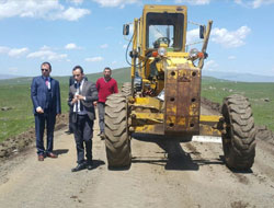 Dolu, yol çalışmalarını inceledi