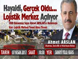 Kars Lojistik Merkez’e kavuşuyor