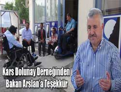 Dolunaydan Bakan Arslan’a Teşekkür