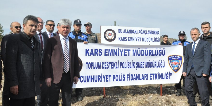 Emniyet Müdürlüğü hatıra ormanına fidan dikildi