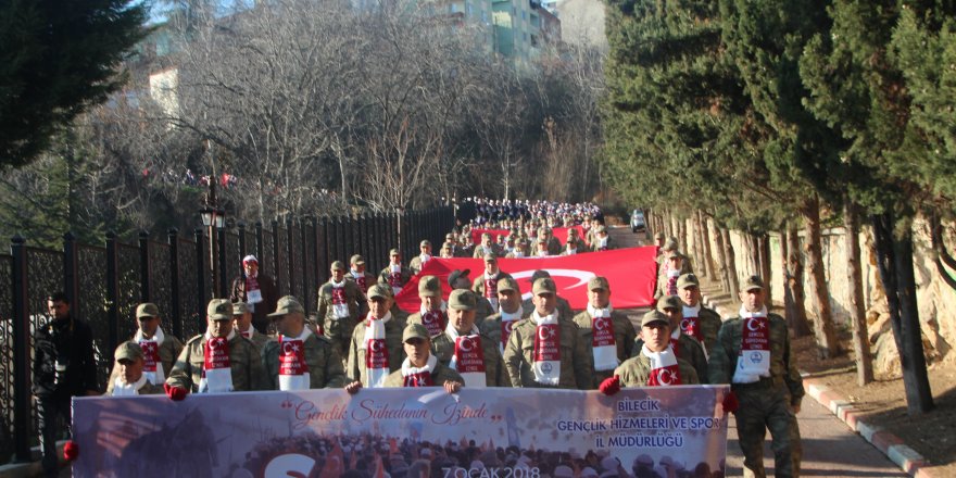 Bilecik'te binlerce kişi Sarıkamış şehitleri için yürüdü