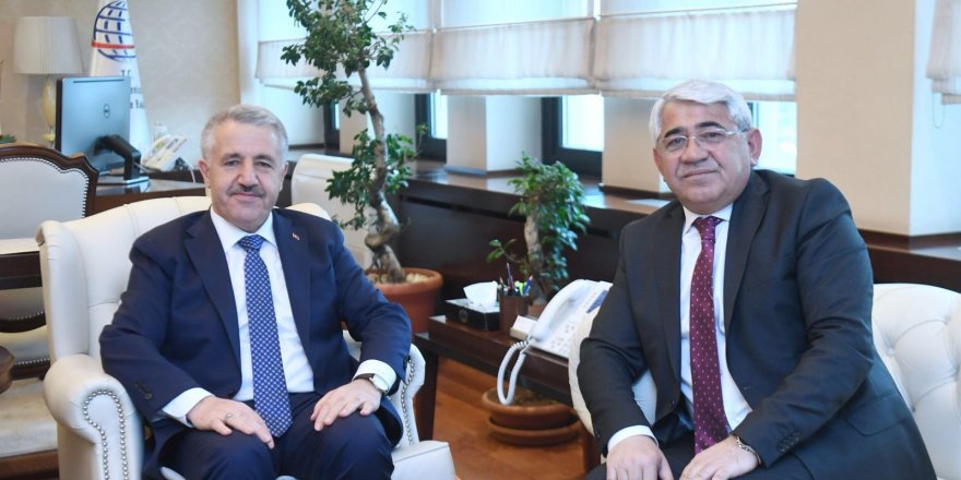 Başkan Karaçanta Bakanı Arslan'ı ziyaret etti