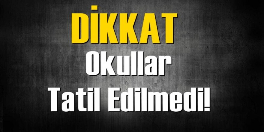 Vali Doğan: “Okulları tatil edecek bir durum yoktur”