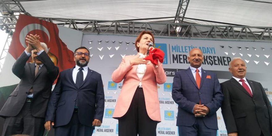 İYİ Parti Genel Başkanı ve Cumhurbaşkanı adayı Meral Akşener, Kars’ta