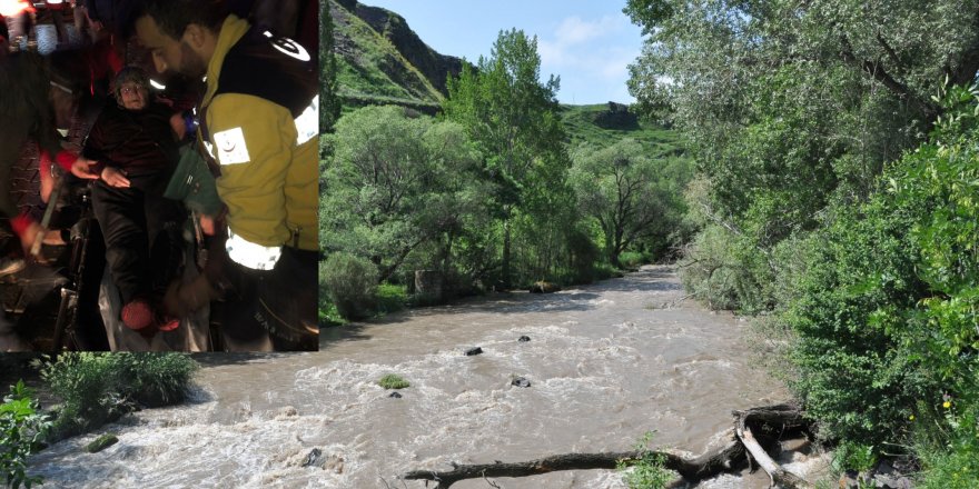 Kars Çayı taştı, mahsur kalan hastaların yardımına sağlık ekipleri yetişti