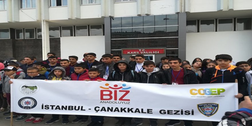 Kars Emniyeti, 150 öğrenciyi İstanbul-Çanakkale gezisine gönderdi