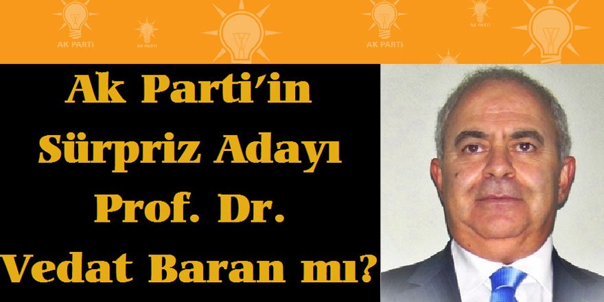 Ak Parti’in Sürpriz Adayı Prof. Dr. Vedat Baran mı?