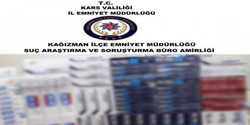 Kars’ta 2 bin 612 paket kaçak sigara ele geçirildi