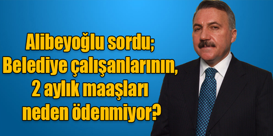 Naif Alibeyoğlu sordu; Belediye çalışanlarının, 2 aylık maaşları neden ödenmiyor?