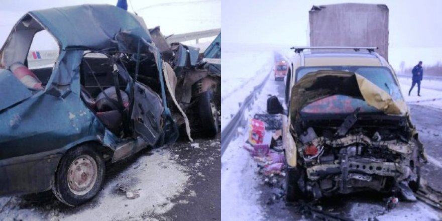 Kars'ta trafik kazası: 1 ölü, 1 ağır 3 yaralı