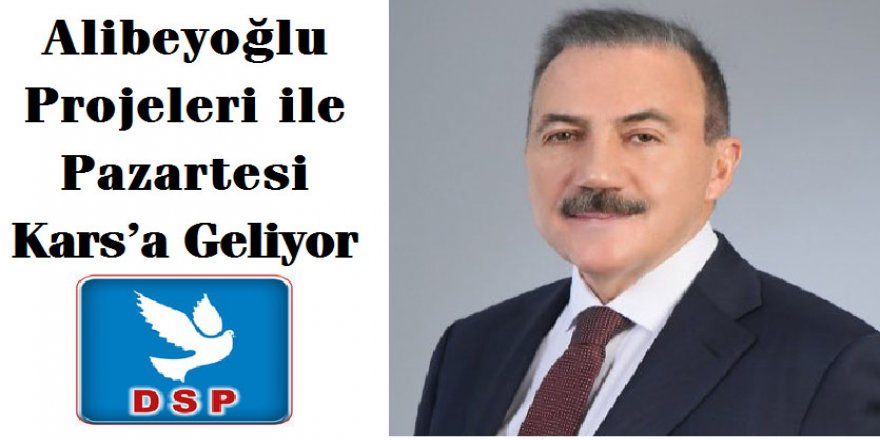 DSP Adayı Naif Alibeyoğlu Projeleri ile Pazartesi Kars'a Geliyor