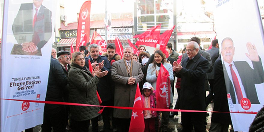 Vatan Partisi Adayı Tuncay Mutluer’in Seçim Koordinasyon Merkezi açıldı