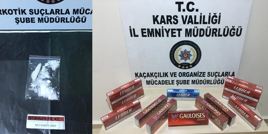 Kars’ta uyuşturucu ve kaçak sigara ele geçirildi