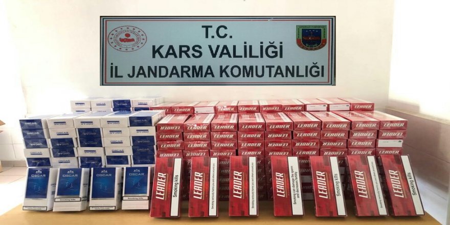 Sarıkamış’ta 2 bin 800 paket kaçak sigara ele geçirildi 