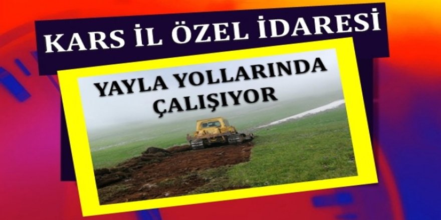 Kars İl Özel  İdaresi yayla yollarında çalışıyor