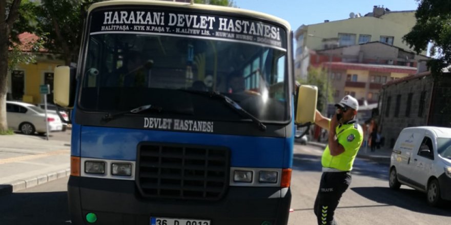 Kars’ta toplu taşıma araçları denetlendi