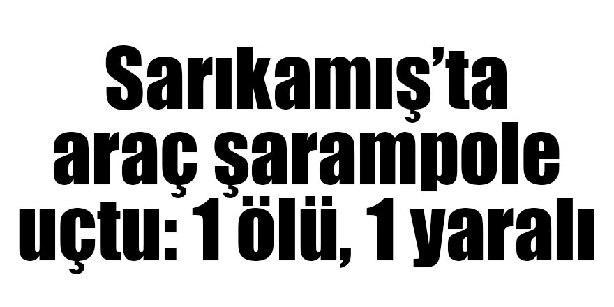 Sarıkamış’ta araç şarampole uçtu: 1 ölü, 1 yaralı