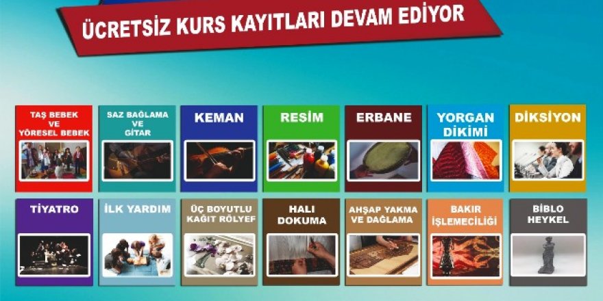 Belediyenin ücretsiz kurs kayıtları devam ediyor