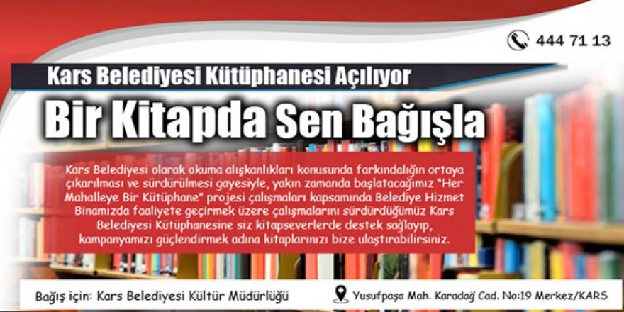 “Bir Kitapta sen bağışla”