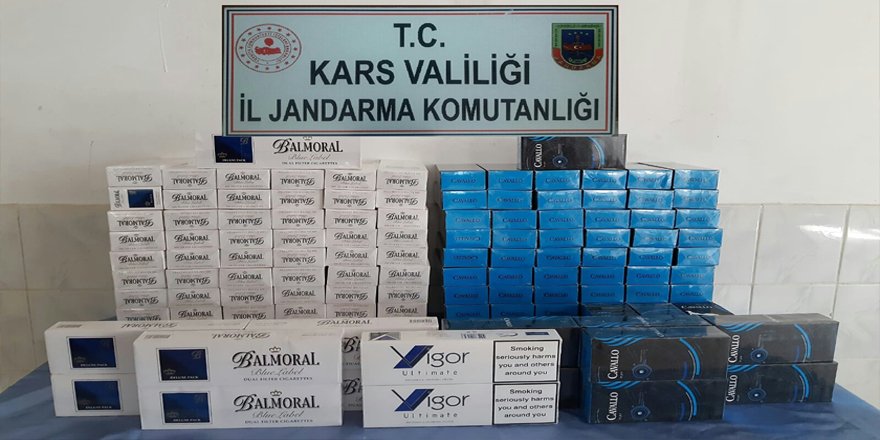 Kars’a bin 450 paket kaçak sigara yakalandı