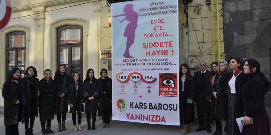 Kars Barosu: “Kadına yönelik şiddet bir insan hakkı ihlalidir”