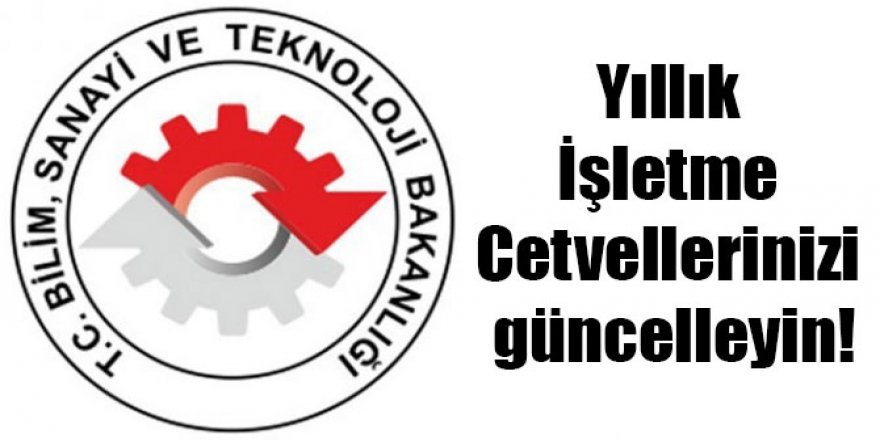 Yıllık işletme cetvellerinizi güncelleyin