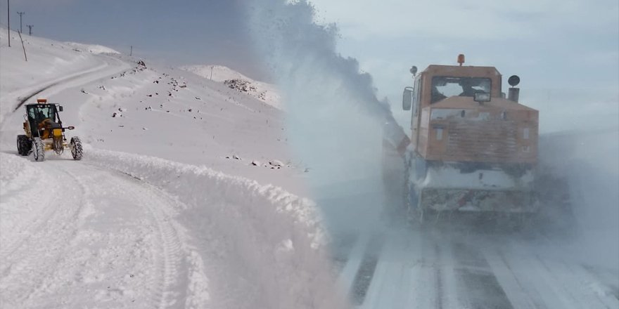 Kars’ta kardan kapanan köy yolları tek tek açılıyor