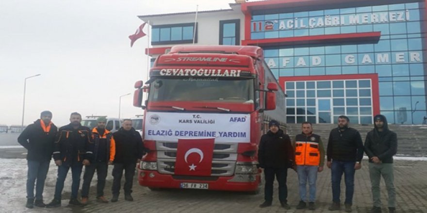 Kars’tan Elazığ’daki depremzedelere bin koli gıda yardımı