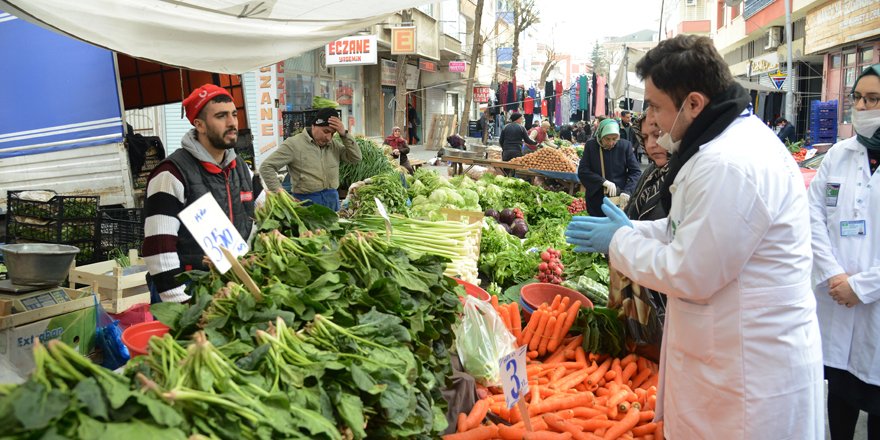 Pazar tezgahlarında korona virüs önlemi, seç al dönemi bitti