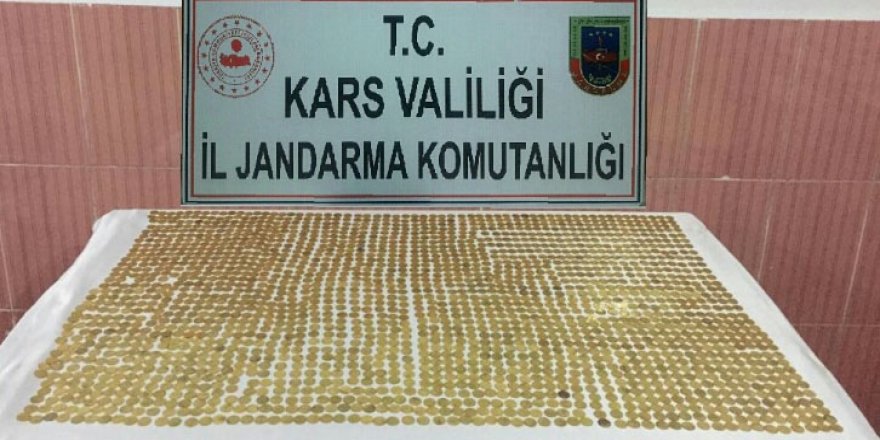 Kars'ta bin 995 adet tarihi sikke ele geçirildi