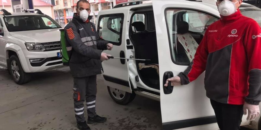 Oruçoğulları Aytemiz Petrol’de Araçlara Ücretsiz Dezenfeksiyon