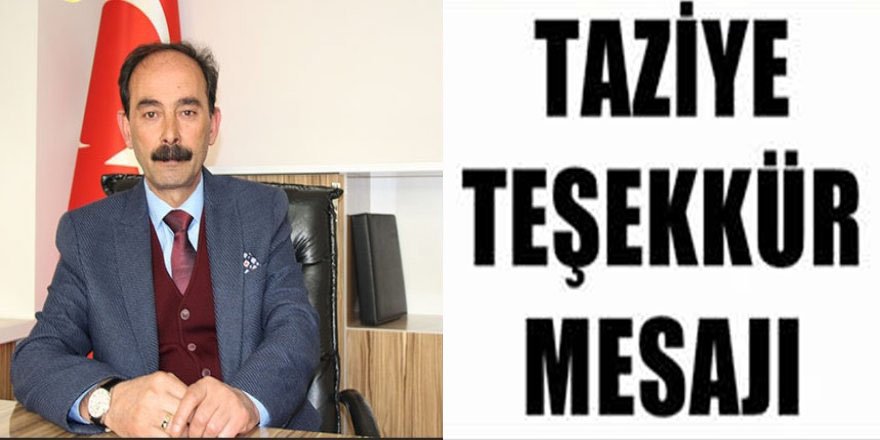 DSP Kars İl Başkanı Hasan Ahmetoğlu'ndan Teşekkür