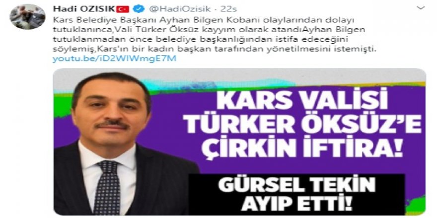 Gazeteci Hadi Özışık, Kars Belediyesi'ne kayyım atanmasını değerlendirdi