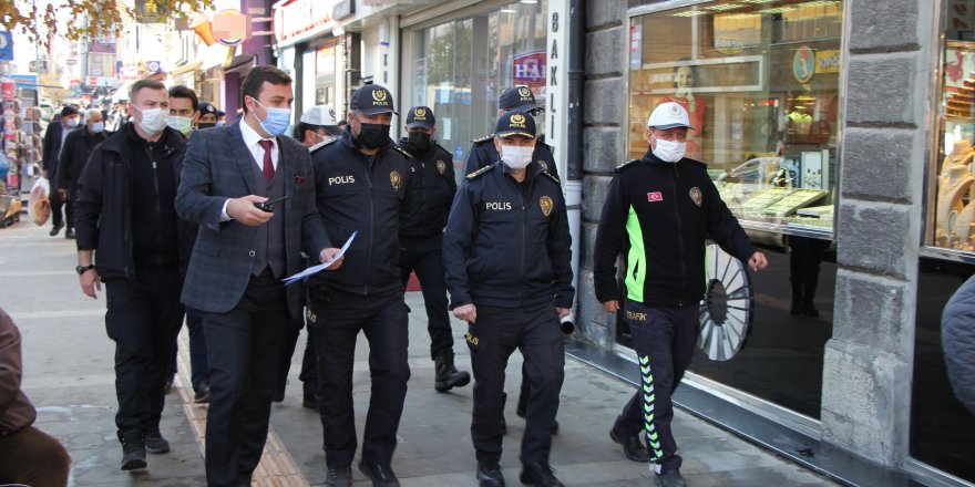 Kars İl Emniyet Müdürü Sağdıç’tan Covid-19 denetimi