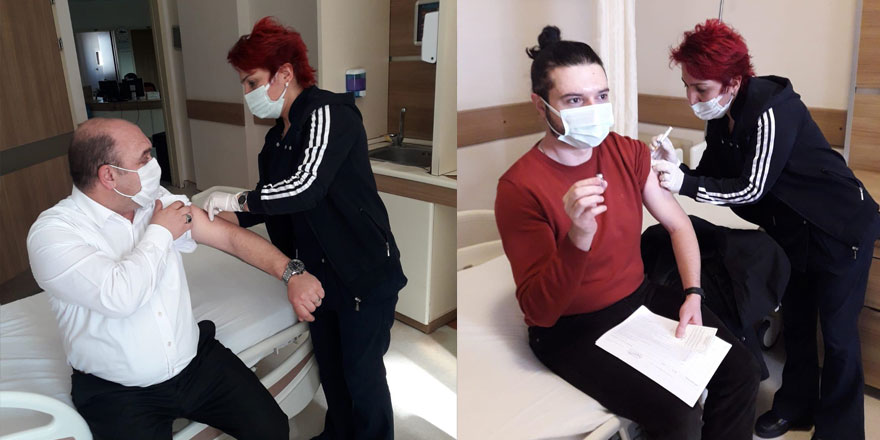 Kars’ta sağlık çalışanları kovid-19 aşısına büyük ilgi gösterdi