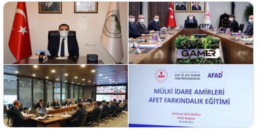 Mülki İdare Amirleri Afet Farkındalık Eğitimi toplantısı yapıldı