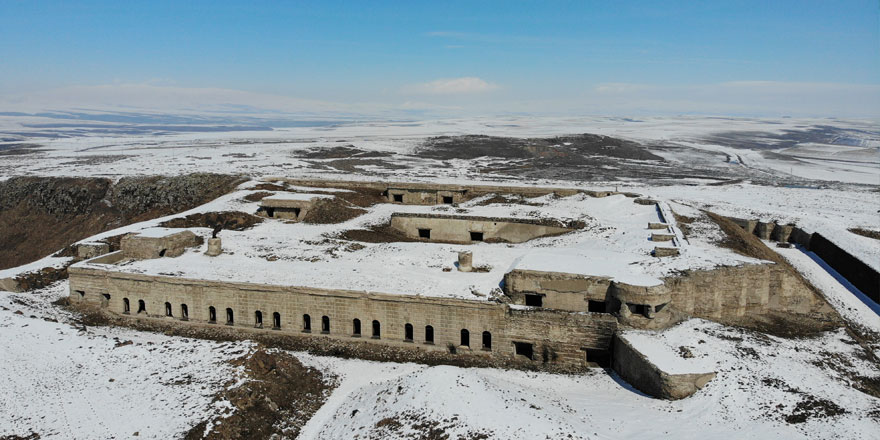 271 yıllık tabya havadan görüntülendi