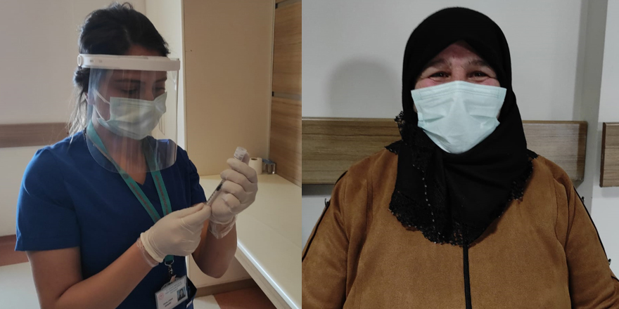 Biontech aşısını Kars’ta ilk vurulan 55 yaşındaki kadın hissettiklerini anlattı