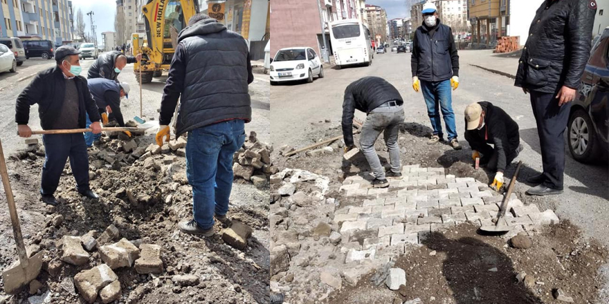 Kars’ta yol bakım onarım çalışmaları