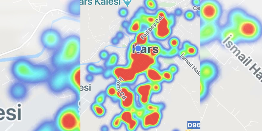 Kars’ta, korona virüs haritası kızardı