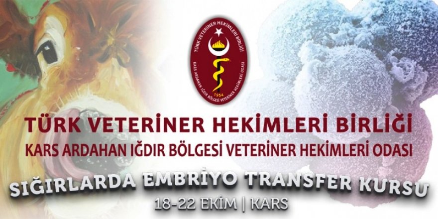 KAÜ’de Sığırlarda Embriyo Transfer Kursu düzenlenecek