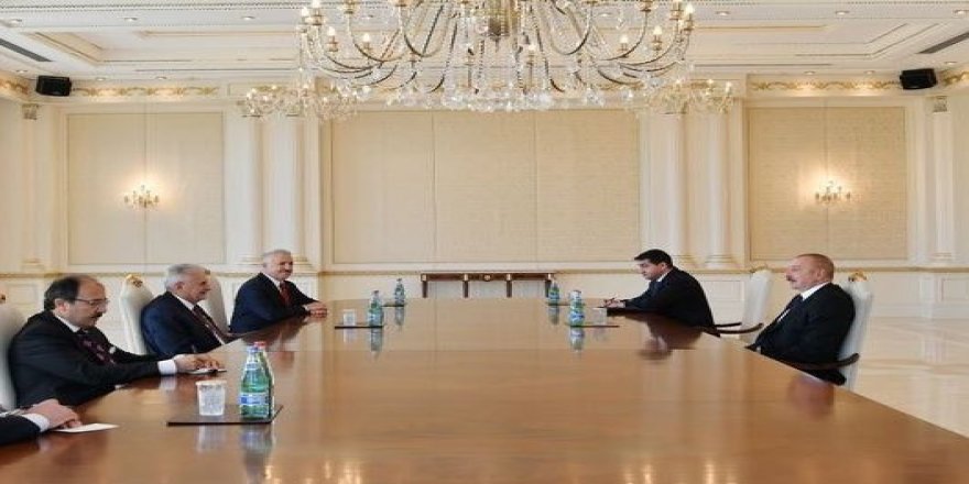 Binali Yıldırım ve Ahmet Arslan, Azerbaycan’da Cumhurbaşkanı İlham Aliyev ile görüştü