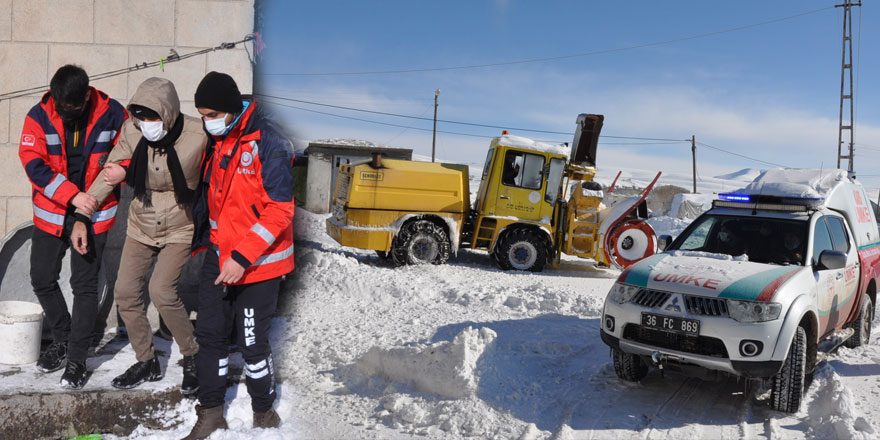 Kars’ta 2 diyaliz hastasını ekipler kurtardı