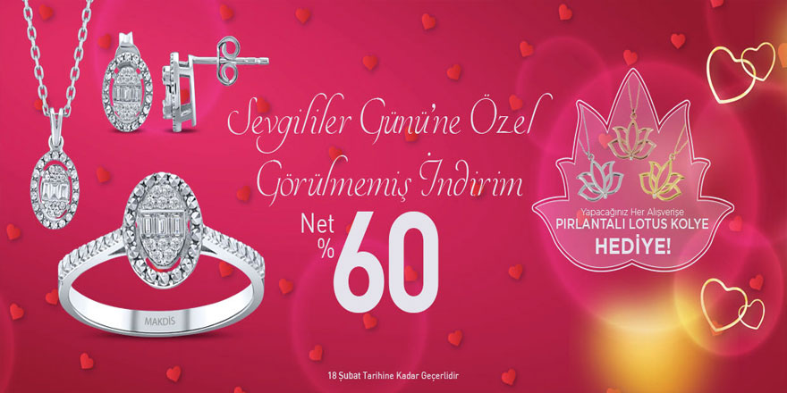 Makdis Pırlanta’da NET %60 İndirim Başladı!