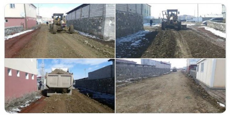 Kars Belediyesi'nin yol bakım-onarım çalışmaları devam ediyor
