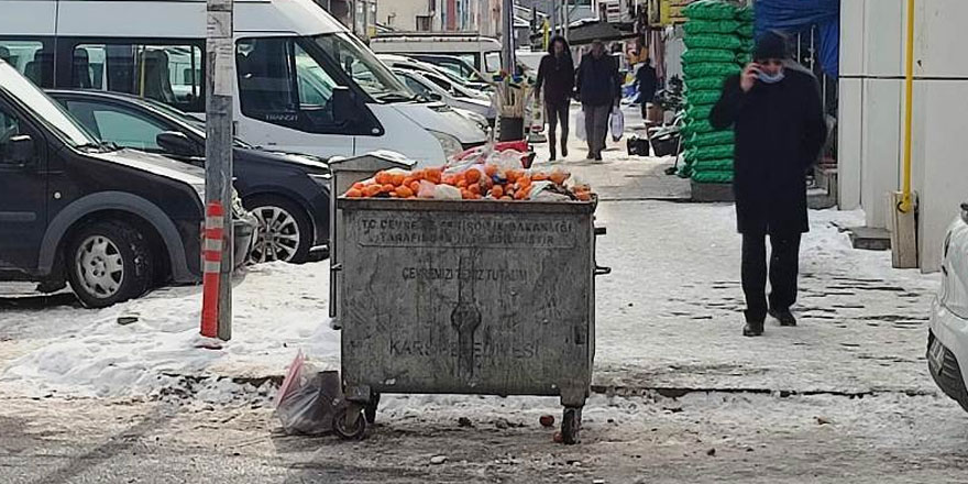 Sebze ve meyveler çöpe atılıyor