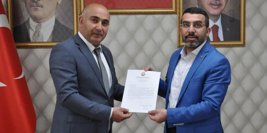Başkonsolos Guliyev’den Başkan Çalkın’a anlamlı mektup!
