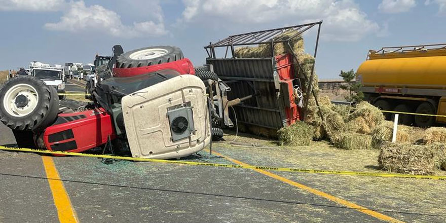 Kars’ta devrilen traktörün altında kalan sürücü ağır yaralandı