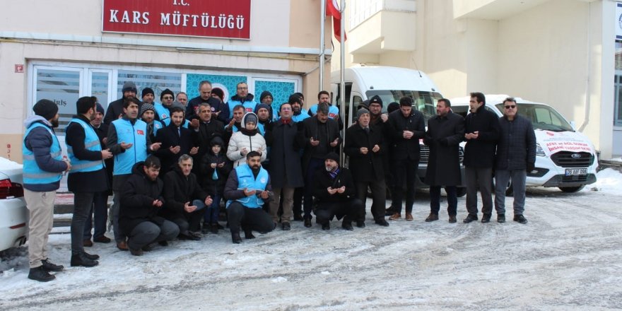 KARS İL MÜFTÜLÜĞÜ YARDIM DESTEK EKİBİ DUALARLA YOLA ÇIKTI...